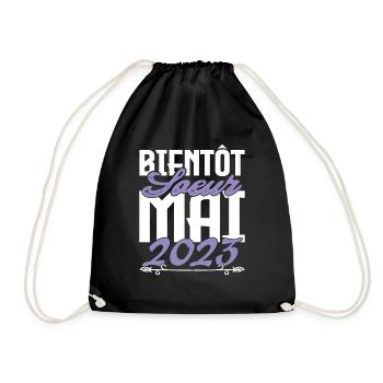 Annonce grossesse. bientôt Sœur Mai 2023.soeur - Sac de sport léger - noir - Devant