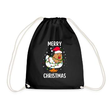 Joyeux Noël Drôle de Chemise de Noël - Sac de sport léger - noir - Devant