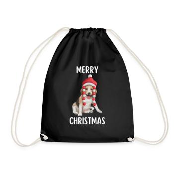 Merry Christmas Lustiges Weihnachtsshirt - Turnbeutel - Schwarz - Vorne