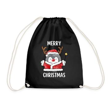 Joyeux Noël Drôle de Chemise de Noël - Sac de sport léger - noir - Devant