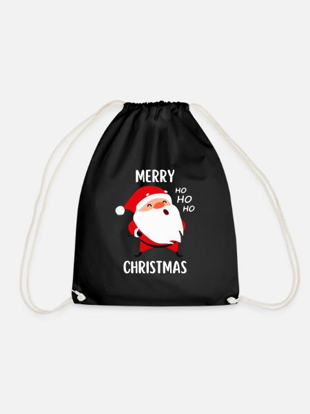 Merry Christmas Lustiges Weihnachtsshirt - Turnbeutel - Schwarz