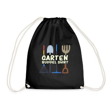 Garten Buddel Shirt Gärtnern Gartenarbeit - Turnbeutel - Schwarz - Vorne