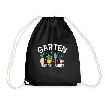 Hobbygärtner Gartenarbeit Gartenfee Garten Buddel - Turnbeutel - Schwarz - Vorne
