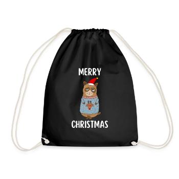 Joyeux Noël Drôle de Chemise de Noël - Sac de sport léger - noir - Devant