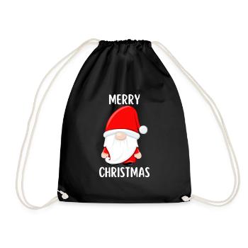 Merry Christmas Lustiges Weihnachtsshirt - Turnbeutel - Schwarz - Vorne