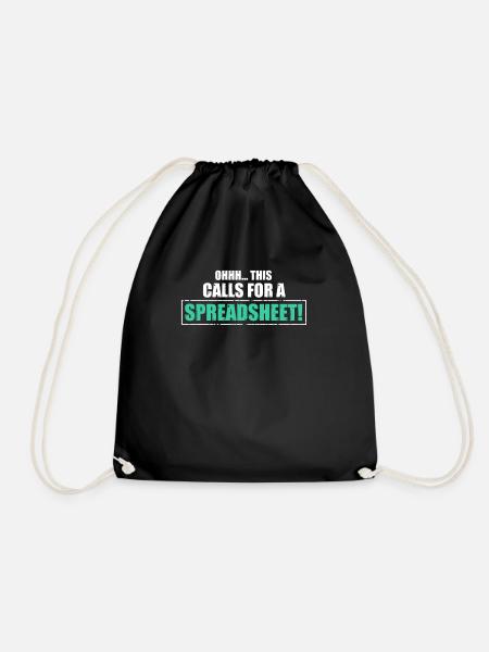 ME 3974Humoristique Cet appel pour feuille de calcul - Sac de sport léger - noir