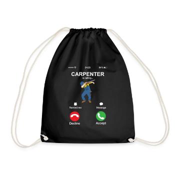 Carpenter appelle Dabber Dab drôle de menuisier - Sac de sport léger - noir - Devant
