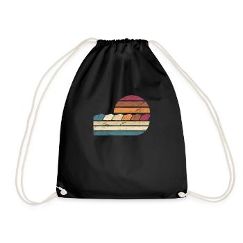 Rétro Vintage Cochon d’Inde Animal Lover Cavy Guinea - Sac de sport léger - noir - Devant