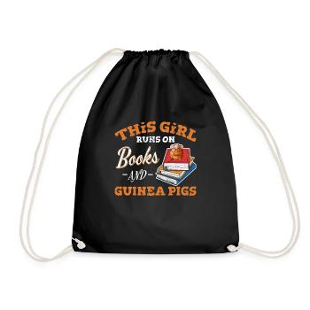 Cette fille court sur les livres et l’amante des cochons d’Inde Maman - Sac de sport léger - noir - Devant
