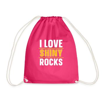 Prospectors Digging Treasure - Drawstring Bag - fuchsia - Front