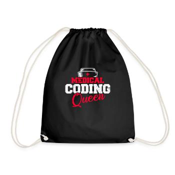 Funny Medical Coder ICD Medical Billing Medical Co - Turnbeutel - Schwarz - Vorne