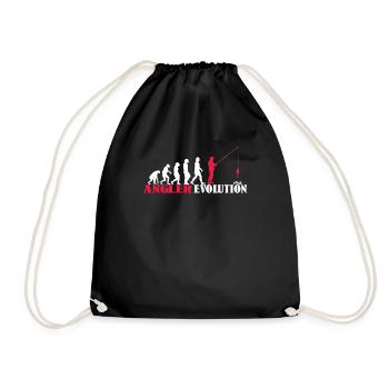 Angler Geschenkidee Hobby Angeln - Turnbeutel - Schwarz - Vorne