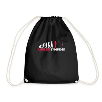 Angler Geschenkidee Hobby Angeln - Turnbeutel - Schwarz - Vorne