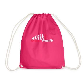 Angler Geschenkidee Hobby Angeln - Turnbeutel - Fuchsia - Vorne