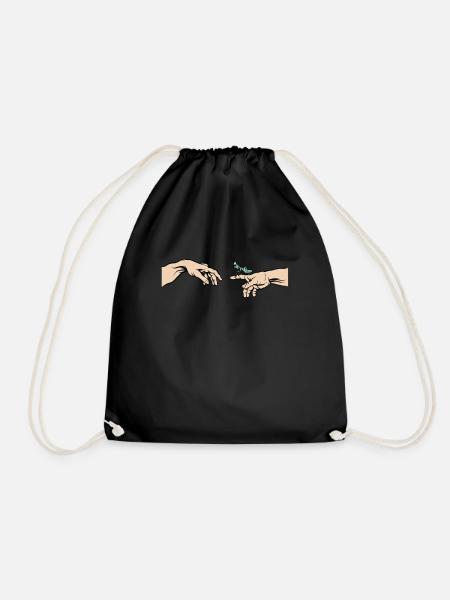 Praying mantis Mantis religiosa Funny mantis - Drawstring Bag - black