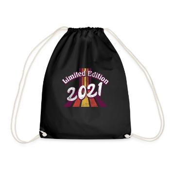 Limited Edition 2021 Vintage - Drawstring Bag - black - Front