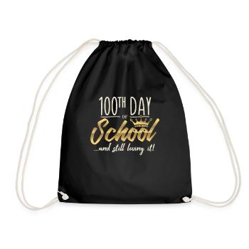 Étudiant royal 100e jour aimant 100 jours d’école - Sac de sport léger - noir - Devant
