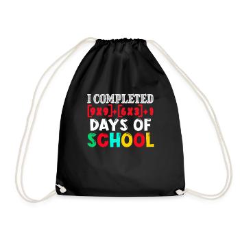 100e jour de mathématiques terminé 100 jours d’école - Sac de sport léger - noir - Devant