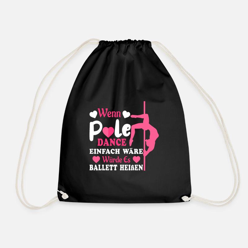 Pole Dance Wenn es einfach wäre - Turnbeutel - Schwarz