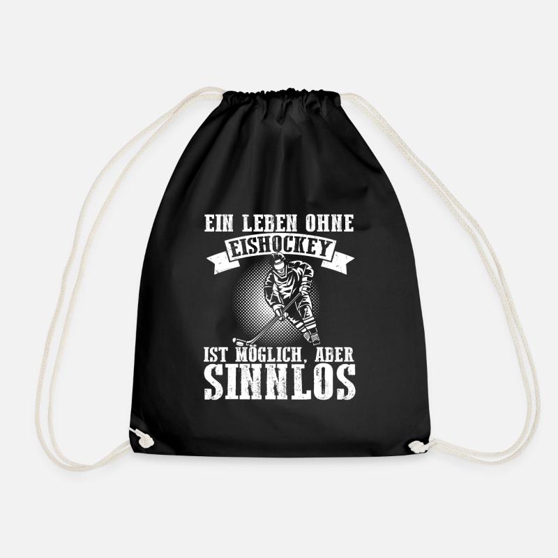 Ein Leben Ohne Eishockey Ist Möglich Aber Sinnlos - Turnbeutel - Schwarz
