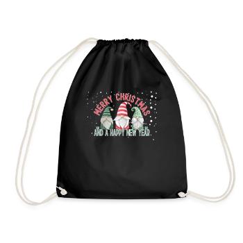 Joyeux Noël et une bonne année mignons gnomes - Sac de sport léger - noir - Devant