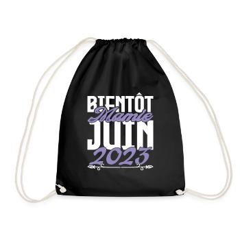Annonce grossesse. bientôt Mamie Juin 2023. - Sac de sport léger - noir - Devant