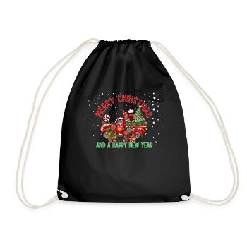 Joyeux Noël Bonne Année Homme en pain d’épices - Sac de sport léger - noir - Devant