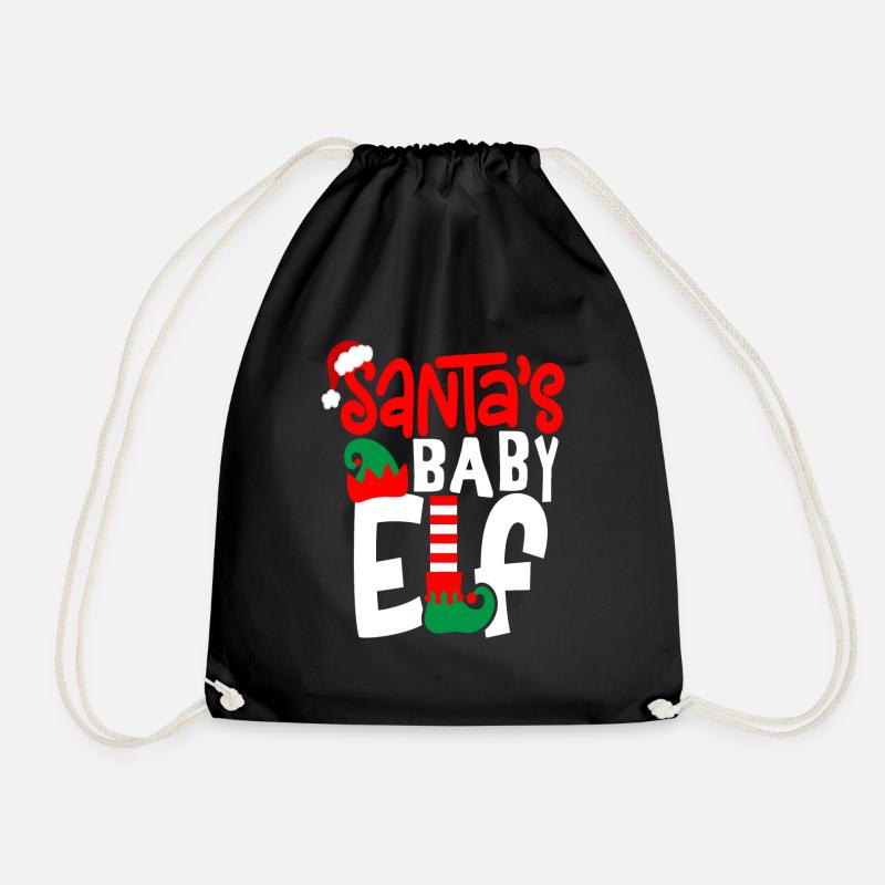 Santa s Baby Elf - Turnbeutel - Schwarz
