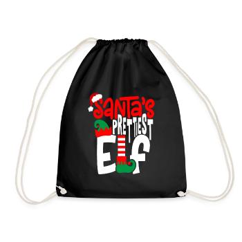 Le plus bel elfe du Père Noël - Sac de sport léger - noir - Devant