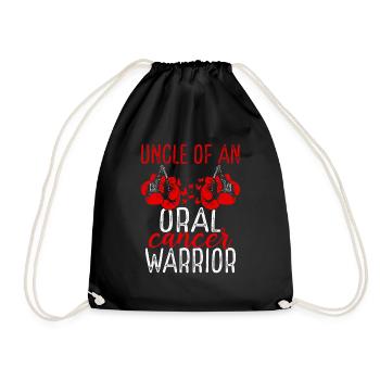 Uncle Oral Cancer Awareness Niece Nephew - Turnbeutel - Schwarz - Vorne