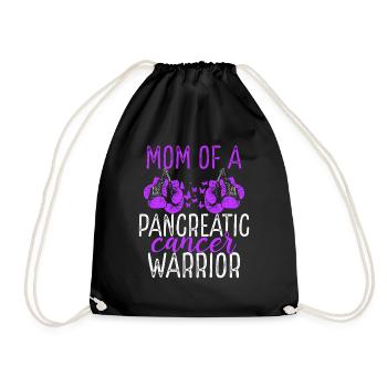 Mom Pancreatic Cancer Awareness Mothers Day Mama - Drawstring Bag - black - Front