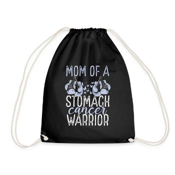 Mom Stomach Cancer Awareness Mothers Day Mama - Drawstring Bag - black - Front