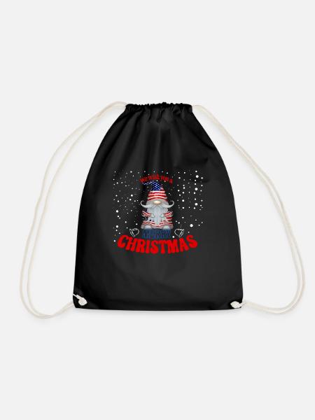 We wish you a merry Christmas American Gnome - Turnbeutel - Schwarz