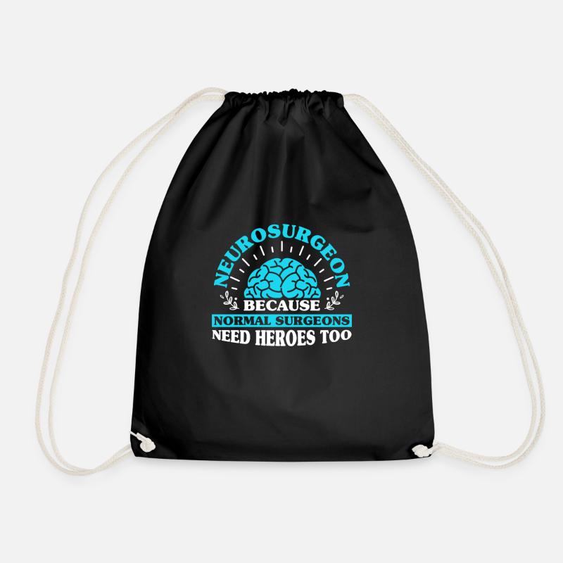 Neurologist Neurosurgery Neurosurgeon - Drawstring Bag - black