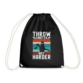 Disc Golf Disc Golfer - Drawstring Bag - black - Front
