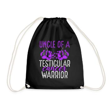 Oncle Sensibilisation au cancer du testicule Nièce Neveu - Sac de sport léger - noir - Devant