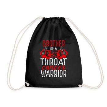 Brother Throat Cancer Awareness Sibling Twin - Turnbeutel - Schwarz - Vorne