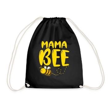 Mama Bee Imker Imkerin Honig Bauer Bienen - Turnbeutel - Schwarz - Vorne