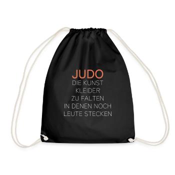 Judo die Kunst Kleider zu falten in denen noch - Turnbeutel - Schwarz - Vorne