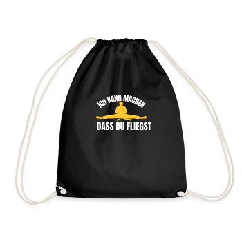 Ich kann machen das du fliegst Kampfsport Judo - Turnbeutel - Schwarz - Vorne