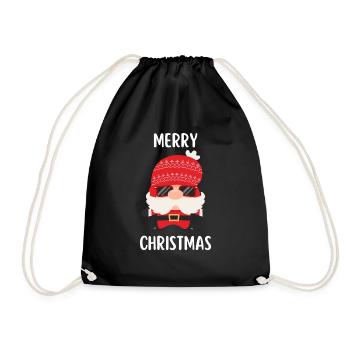 Merry Christmas Lustiges Weihnachtsshirt - Turnbeutel - Schwarz - Vorne