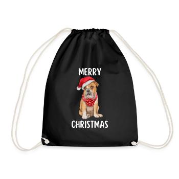 Merry Christmas Lustiges Weihnachtsshirt - Turnbeutel - Schwarz - Vorne