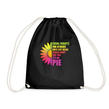 Motivational Asexual Queers Uplifting Sayings - Drawstring Bag - black - Front
