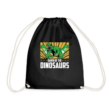 Dinosaurier Erwachsener Dinosaurier - Turnbeutel - Schwarz - Vorne