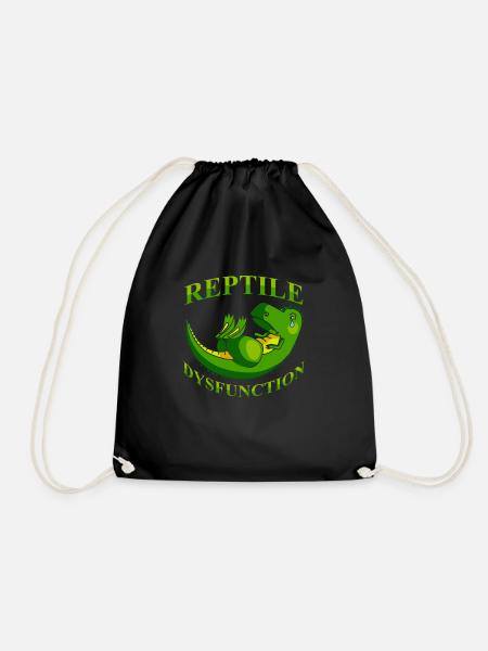 Dinosaur Adult dinosaur - Drawstring Bag - black