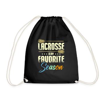 Lacrosse is my favorite season - Turnbeutel - Schwarz - Vorne