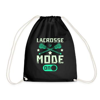 Lacrosse mode on - Turnbeutel - Schwarz - Vorne