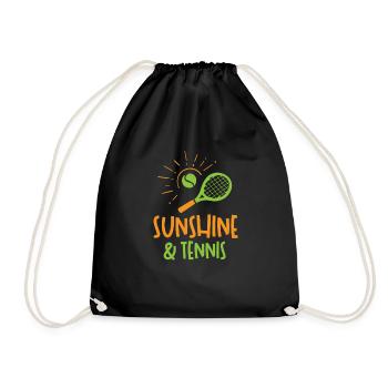 Sports de balle d'été au soleil et au tennis - Sac de sport léger - noir - Devant