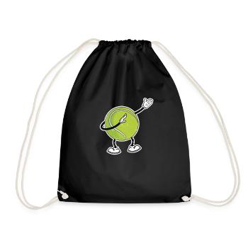 Funny Dabbing Tennis Ball Sport Spieler Trainer - Turnbeutel - Schwarz - Vorne
