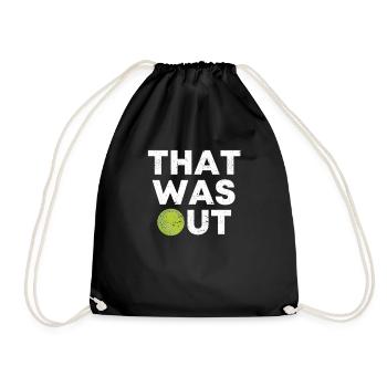 Fun Tennis Player Coach Fan Matching Team - Drawstring Bag - black - Front